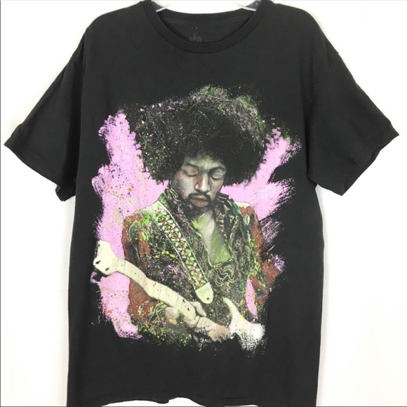 GDA ‘Jimi’ Black Graphic Tee Shirt - Medium - Picture 2 of 5